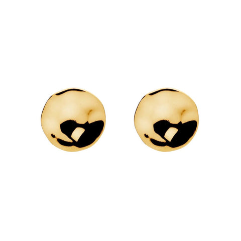 Najo E5569 Double Beat Stud Earrings Gold