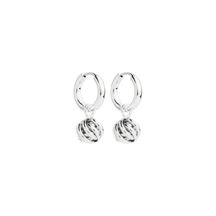 Najo E6823 Nest Silver Huggie Earrings
