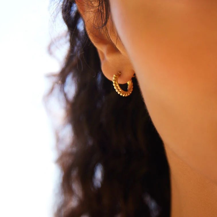 Najo E6831 Chia Hoop Earring Gold