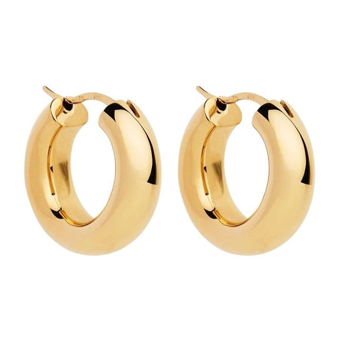 Najo E6935 Cocoon Hoop Gold Earrings