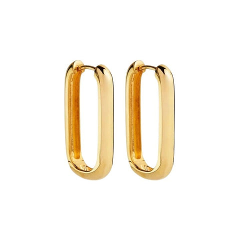 Najo E6943 Elemental Hoop Gold Earrings