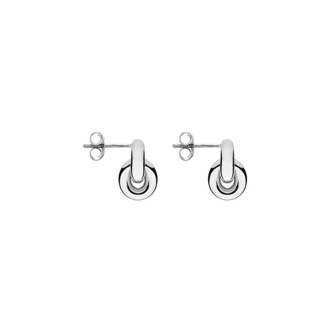 Najo E7042 Embrace Silver Stud Earrings