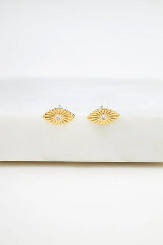 Zafino Evil Eye Stud Earring - Gold