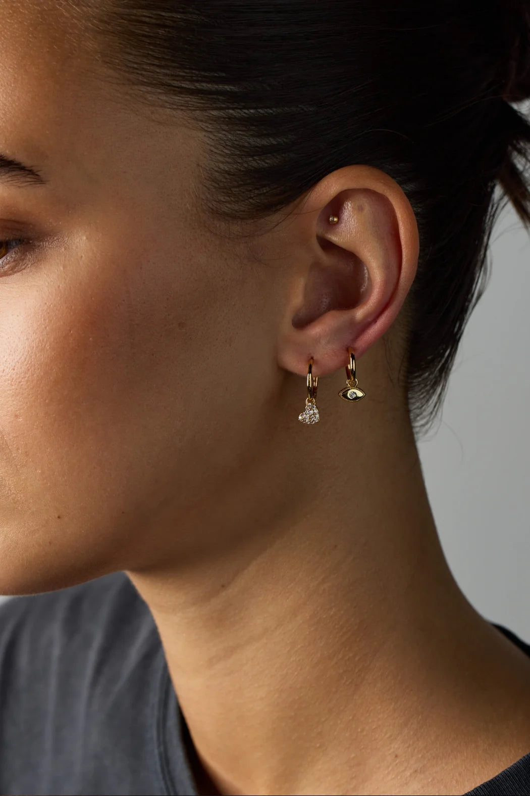 Zafino Evil Eye Earring - Gold