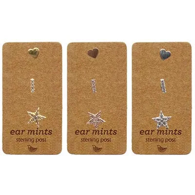 Ear Mints - Heart / Bar / Star 3 Earring Set