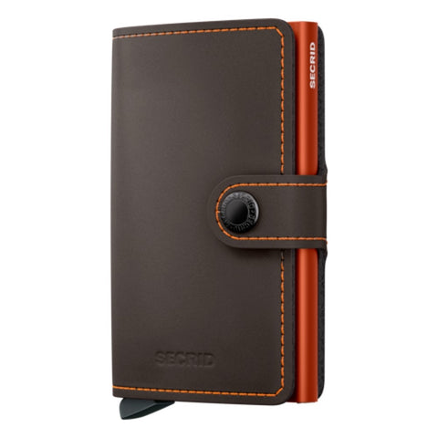 Secrid - Mini Wallet - Matte Truffle & Orange