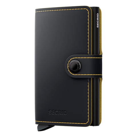 Secrid - Mini Wallet - Matte Black & Ochre