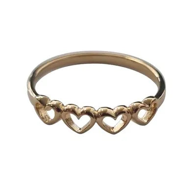 Fabienne Selina Sterling Range - Open Four Heart Ring