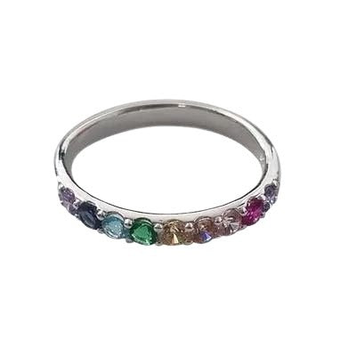 Fabienne Selina Sterling Range - Cubic Rainbow Ring