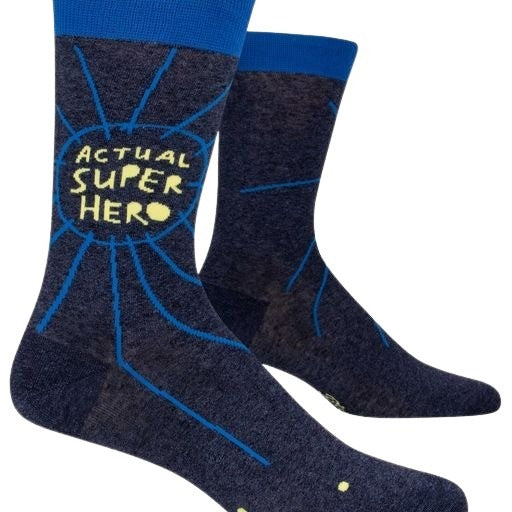 Blue Q - Men's Socks - Actual Superhero