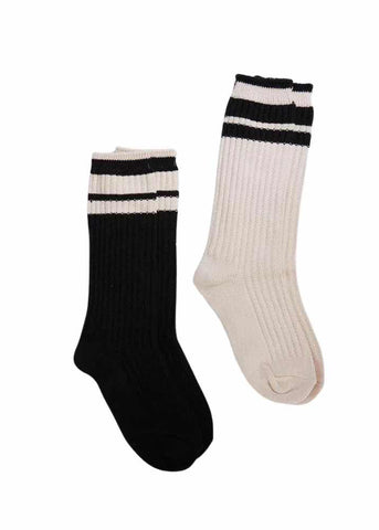 All About Eve - AAE Active Crew Sock - Natural & Black