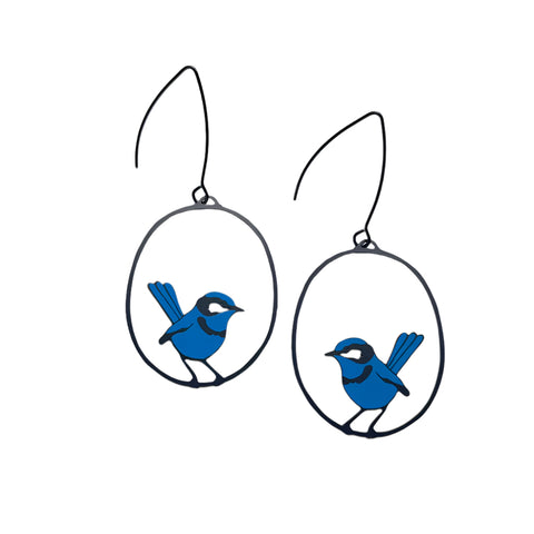 Denz Midi Wren Earring Blue/Black