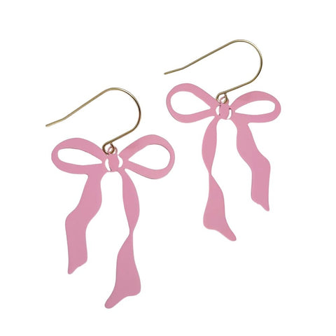 Denz & Co - Midi Bow Earrings - Ballerina Pink