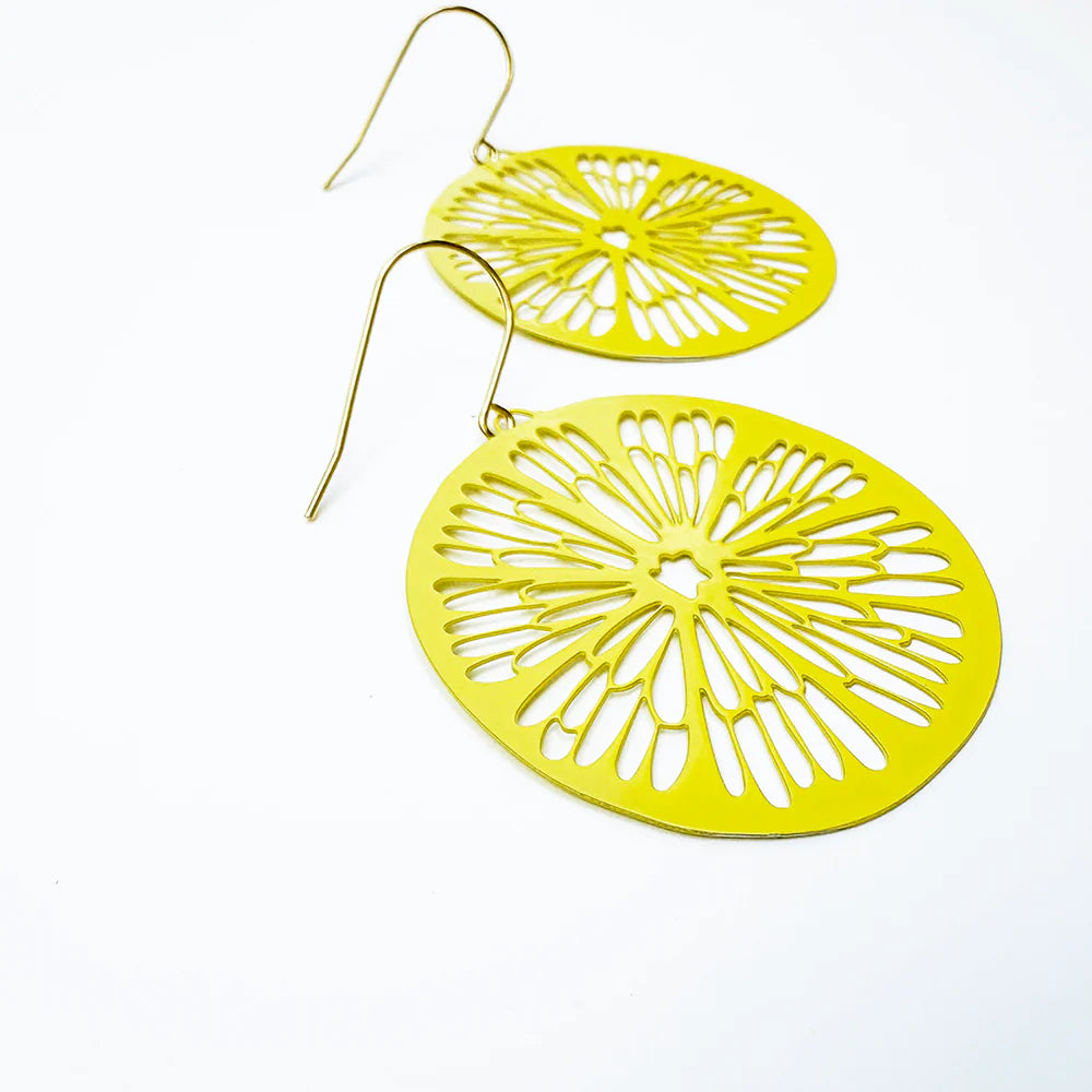 Denz & Co - Citrus Slice Earrings - Lemon