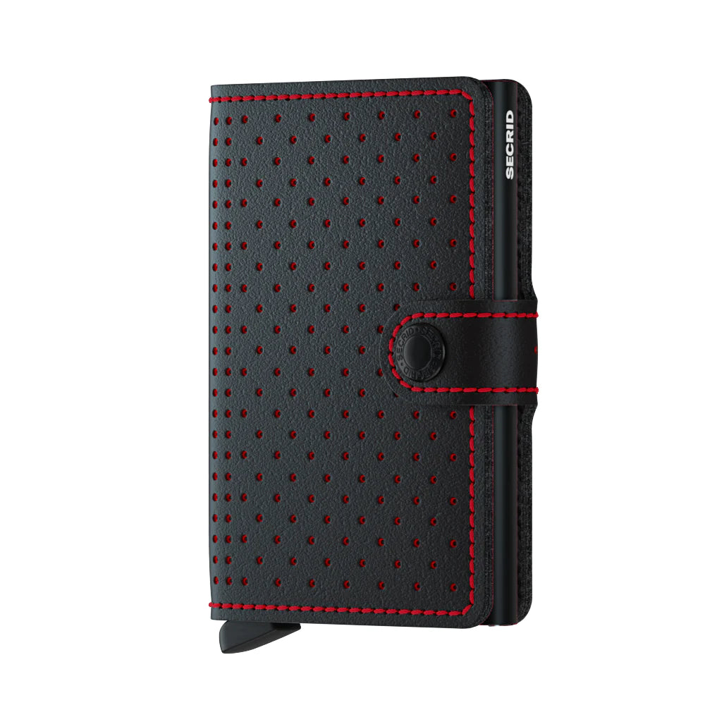 Secrid - Mini Wallet - Perforated Black-Red