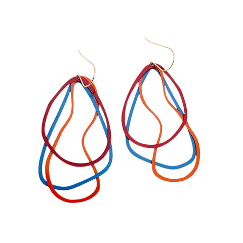 Denz Tri Shape Dangle Earrings Brights