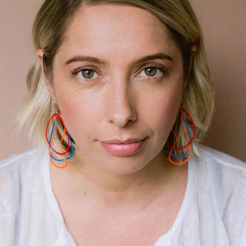 Denz & Co - Tri Shape Dangle Earrings - Brights