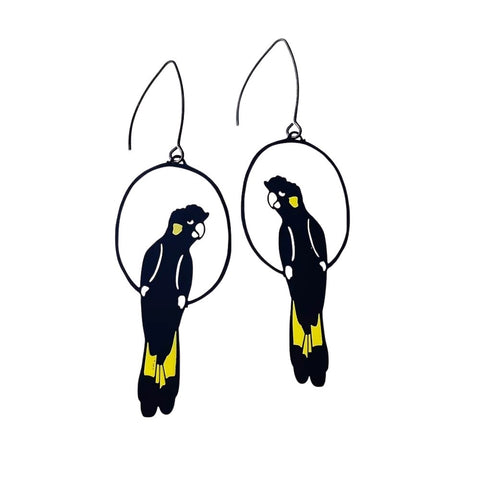 Denz & Co - Yellow Tailed Black Cockatoo - Black/Yellow