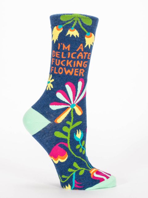 Blue Q - Crew Socks - I'm a Delicate Flower