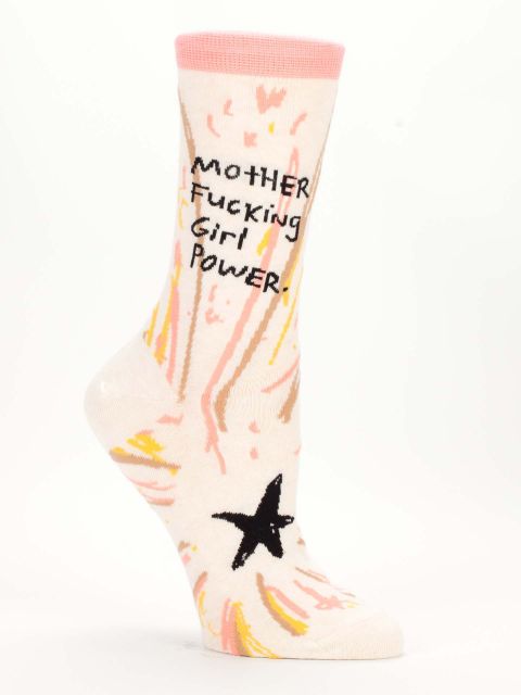 Blue Q - Crew Socks - Mother Effing Girl Power