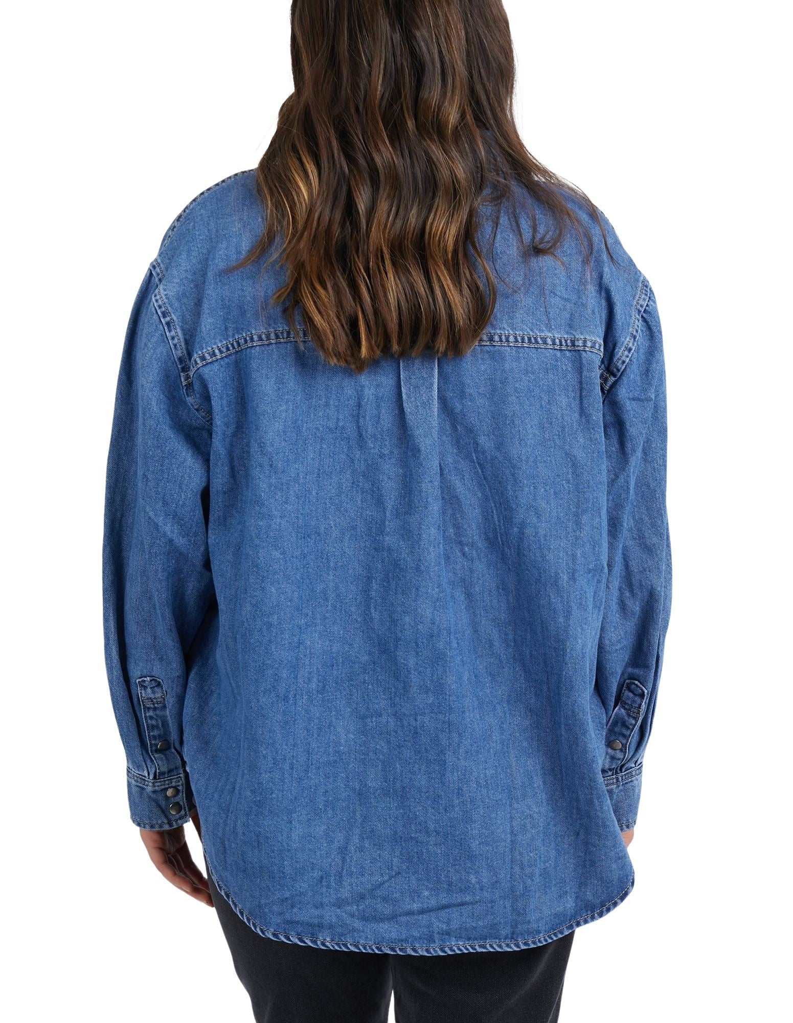 Foxwood Daisy Denim Shirt - Vintage Mid Blue - Last One Size 10!