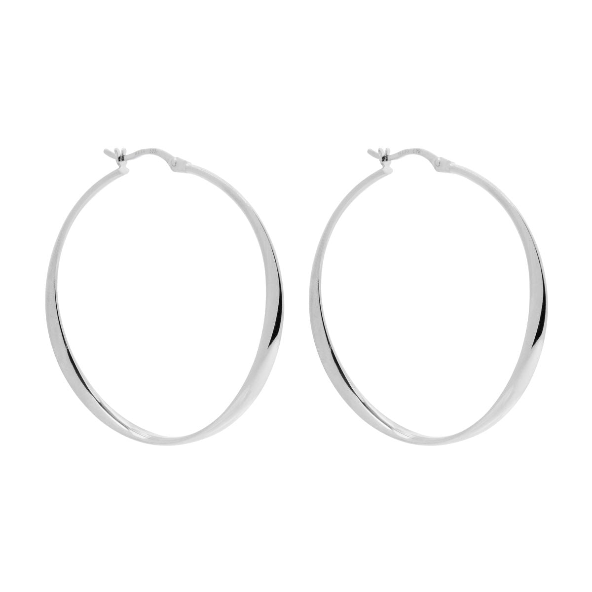 Najo E6608 Vespa Hoop Silver Earrings