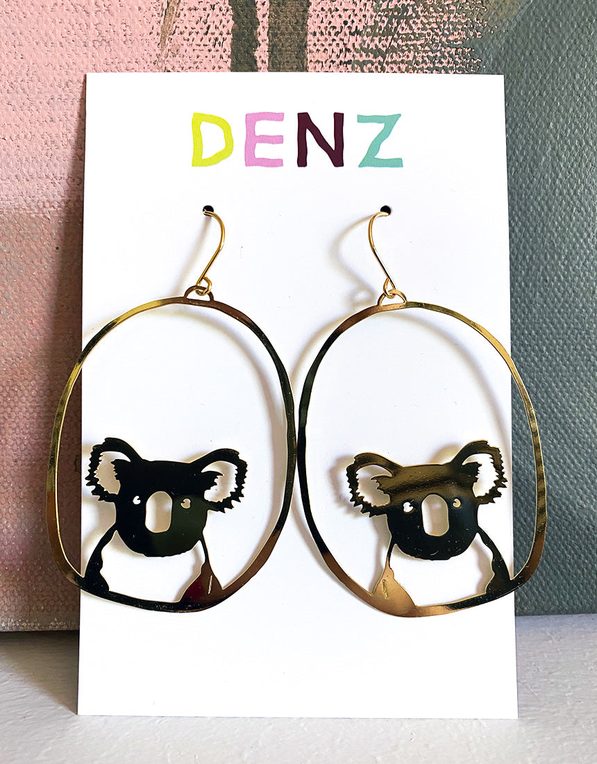 Denz & Co. -  Koala Dangles Gold