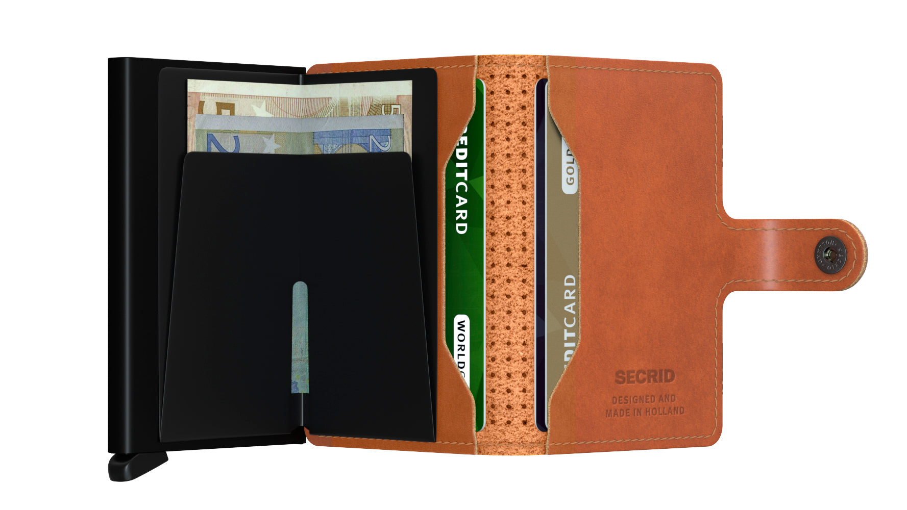 Secrid - Mini Wallet - Perforated Cognac