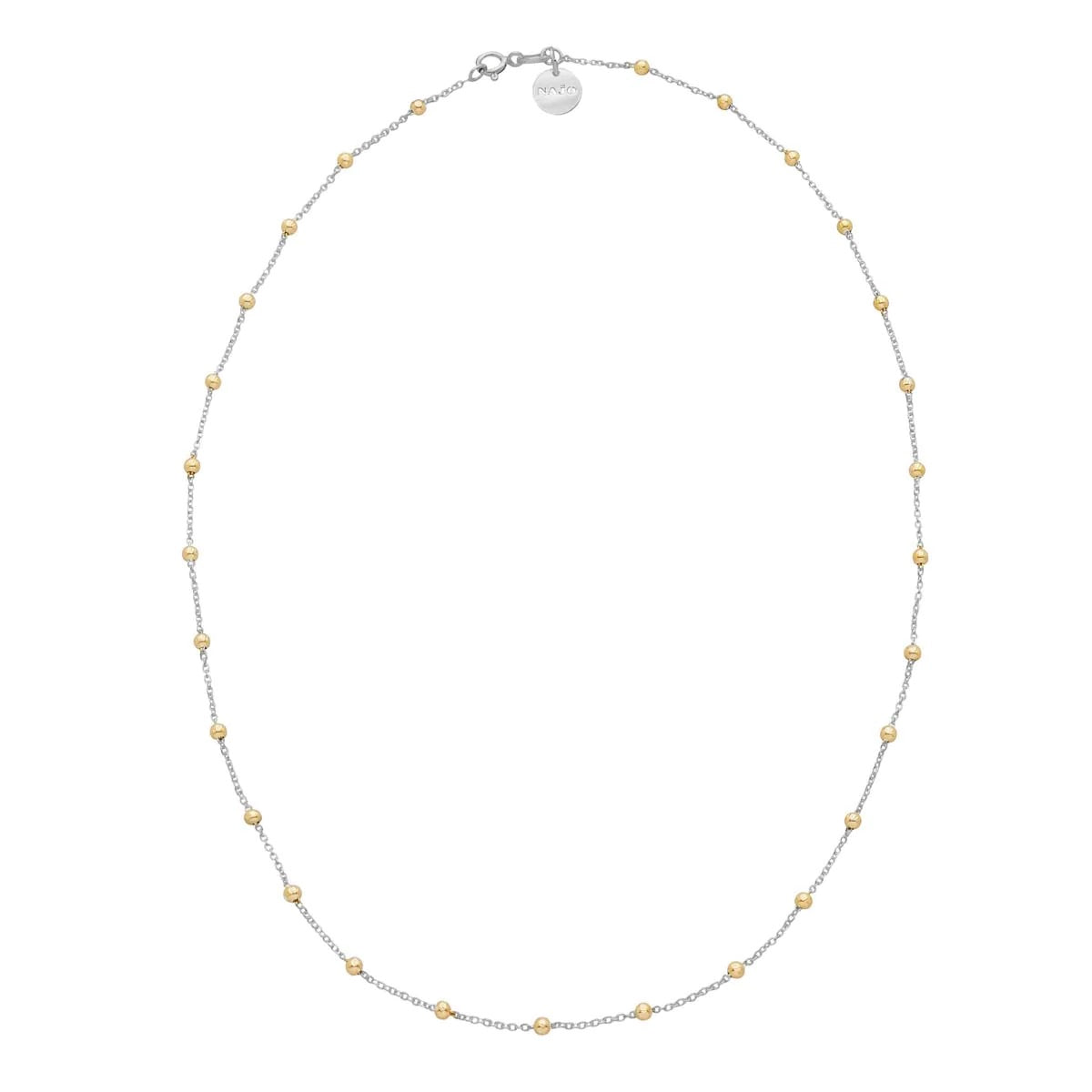 Najo N3244 Algonquin Silver Necklace with Yellow Gold