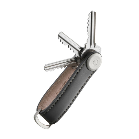 Orbitkey - Leather Charcoal with Grey Stitching