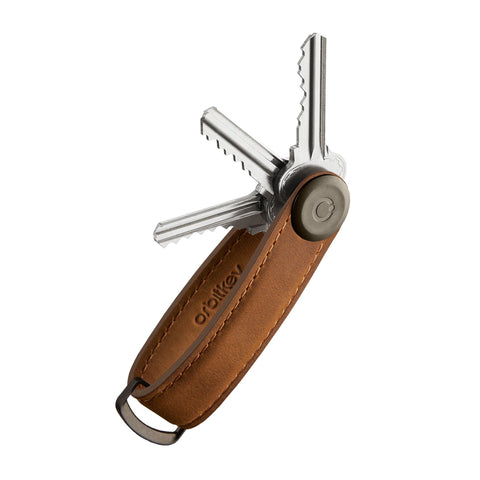Orbitkey - Crazy Horse Leather Chestnut with Brown Stitching