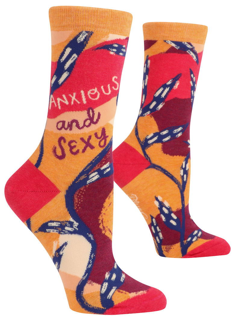 Blue Q - Crew Socks - Anxious And Sexy