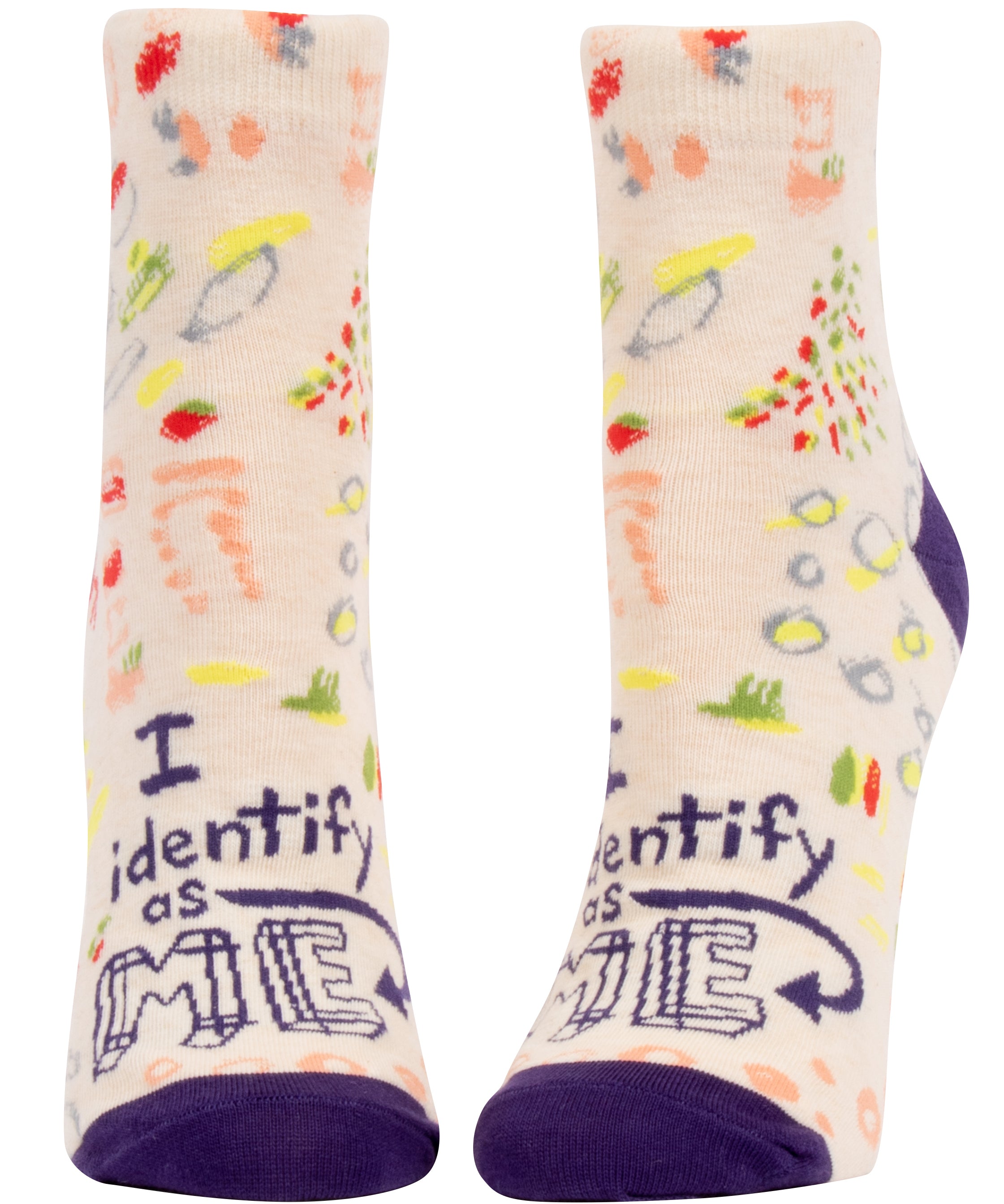 Blue Q - Ankle Socks - I identify as me