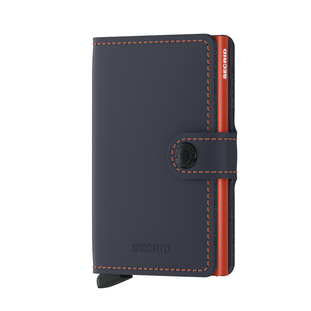 Secrid - Mini Wallet - Matte Night Blue & Orange
