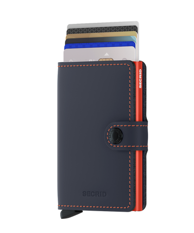 Secrid - Mini Wallet - Matte Night Blue & Orange