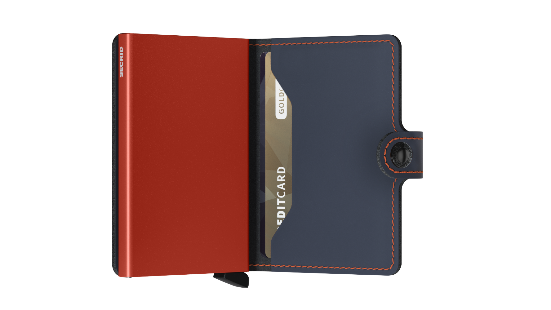 Secrid - Mini Wallet - Matte Night Blue & Orange
